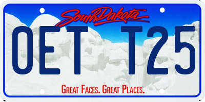 SD license plate 0ETT25