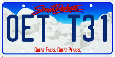 SD license plate 0ETT31