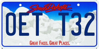 SD license plate 0ETT32