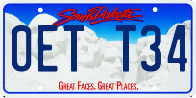 SD license plate 0ETT34