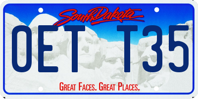 SD license plate 0ETT35