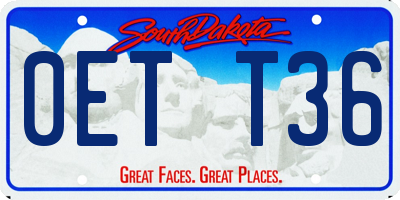 SD license plate 0ETT36
