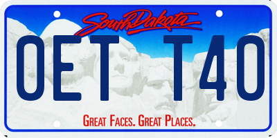 SD license plate 0ETT40