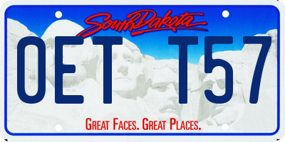 SD license plate 0ETT57