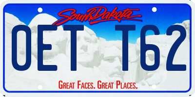 SD license plate 0ETT62