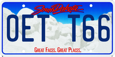 SD license plate 0ETT66