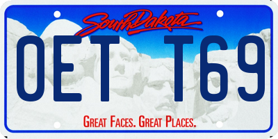 SD license plate 0ETT69
