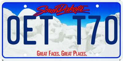 SD license plate 0ETT70