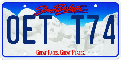 SD license plate 0ETT74