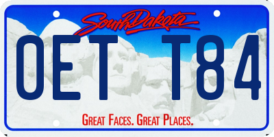 SD license plate 0ETT84