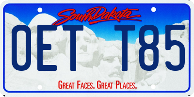 SD license plate 0ETT85