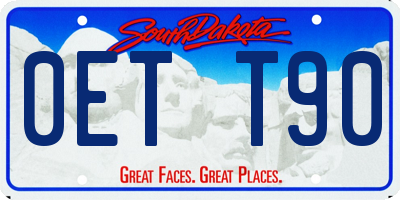 SD license plate 0ETT90