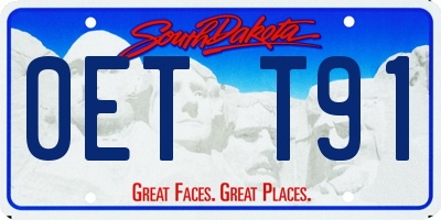 SD license plate 0ETT91