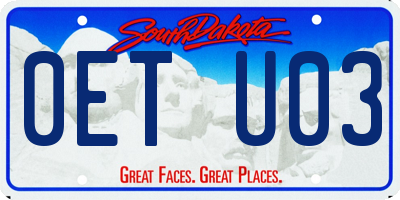 SD license plate 0ETU03