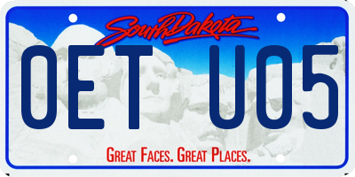 SD license plate 0ETU05