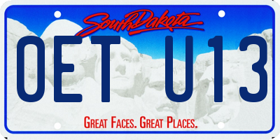 SD license plate 0ETU13