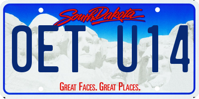 SD license plate 0ETU14