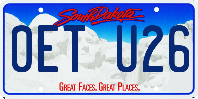 SD license plate 0ETU26