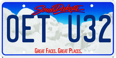 SD license plate 0ETU32