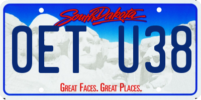 SD license plate 0ETU38