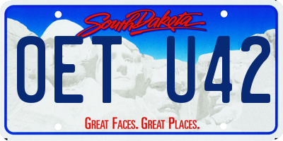 SD license plate 0ETU42
