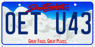 SD license plate 0ETU43