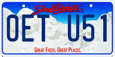SD license plate 0ETU51
