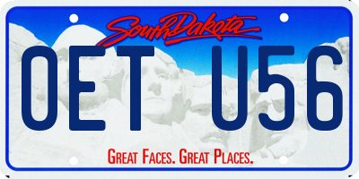 SD license plate 0ETU56