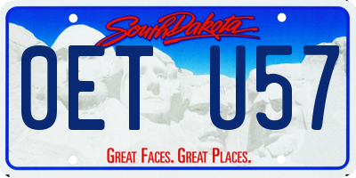 SD license plate 0ETU57