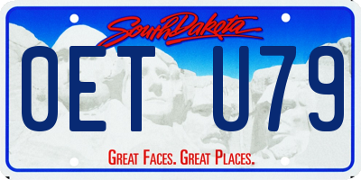 SD license plate 0ETU79
