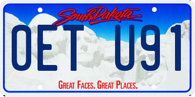 SD license plate 0ETU91