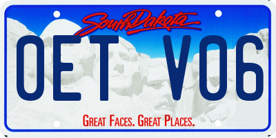 SD license plate 0ETV06
