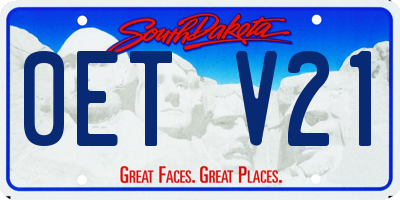 SD license plate 0ETV21