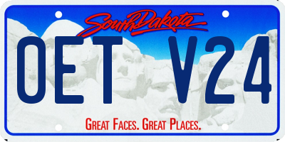 SD license plate 0ETV24