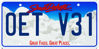 SD license plate 0ETV31