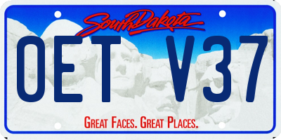 SD license plate 0ETV37
