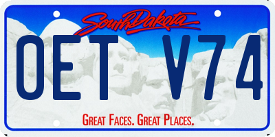 SD license plate 0ETV74