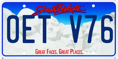 SD license plate 0ETV76