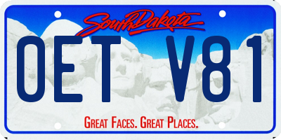 SD license plate 0ETV81