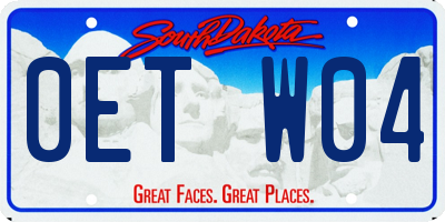 SD license plate 0ETW04