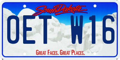 SD license plate 0ETW16