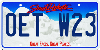 SD license plate 0ETW23