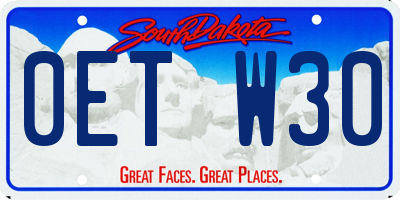 SD license plate 0ETW30