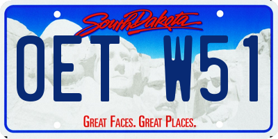 SD license plate 0ETW51
