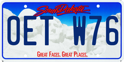 SD license plate 0ETW76