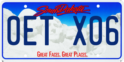 SD license plate 0ETX06