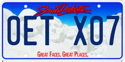 SD license plate 0ETX07