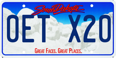 SD license plate 0ETX20