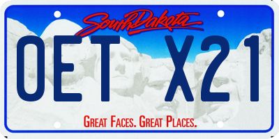 SD license plate 0ETX21