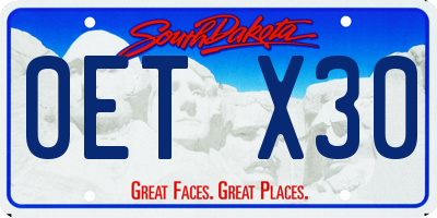 SD license plate 0ETX30